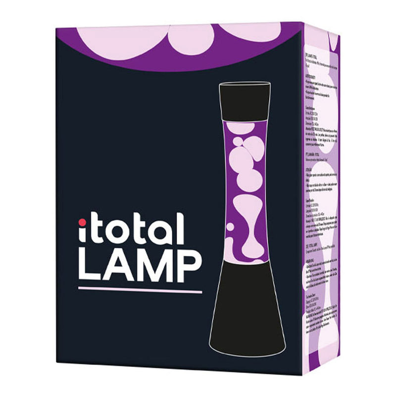 Load image into Gallery viewer, Itotal lavalamp zwart paars wit, 40cm