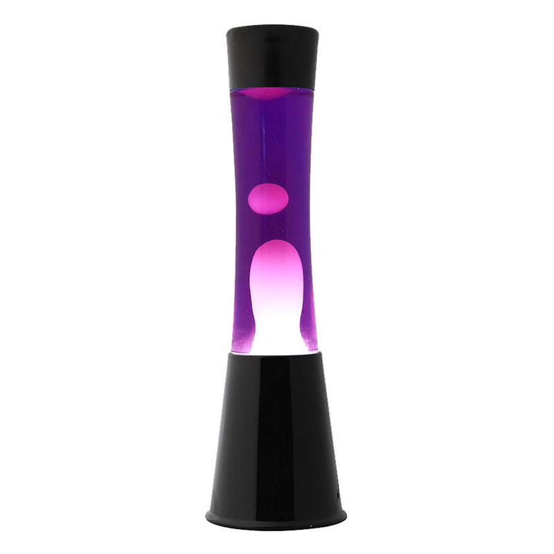Load image into Gallery viewer, Itotal lavalamp zwart paars wit, 40cm