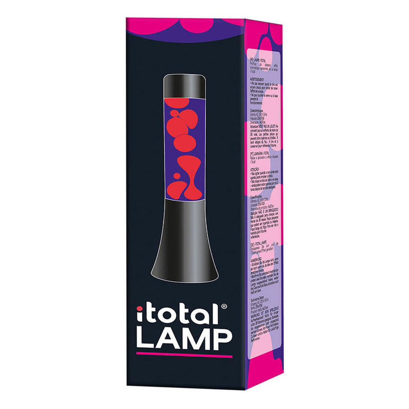 Load image into Gallery viewer, Itotal lavalamp zwart paars roze, 30cm