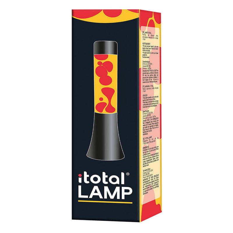 Load image into Gallery viewer, Itotal lavalamp zwart oranje rood, 30cm
