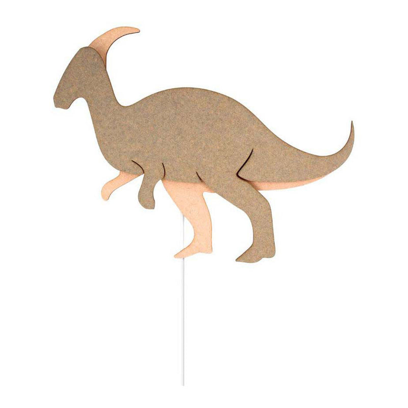 Load image into Gallery viewer, Van tjalle en jasper - dino wandlamp parasaurolopus - hout