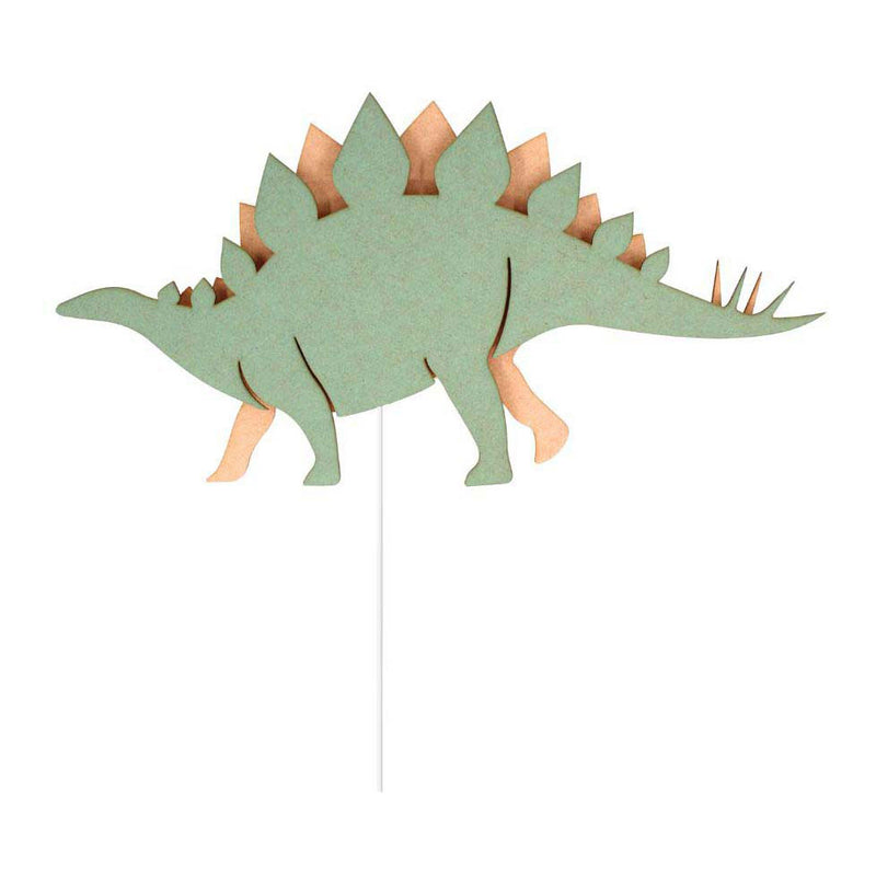 Load image into Gallery viewer, Van tjalle en jasper - dino wandlamp stegosaurus - hout