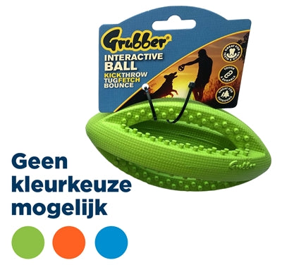 Load image into Gallery viewer, Happy pet grubber interactieve rugbybal mini assorti