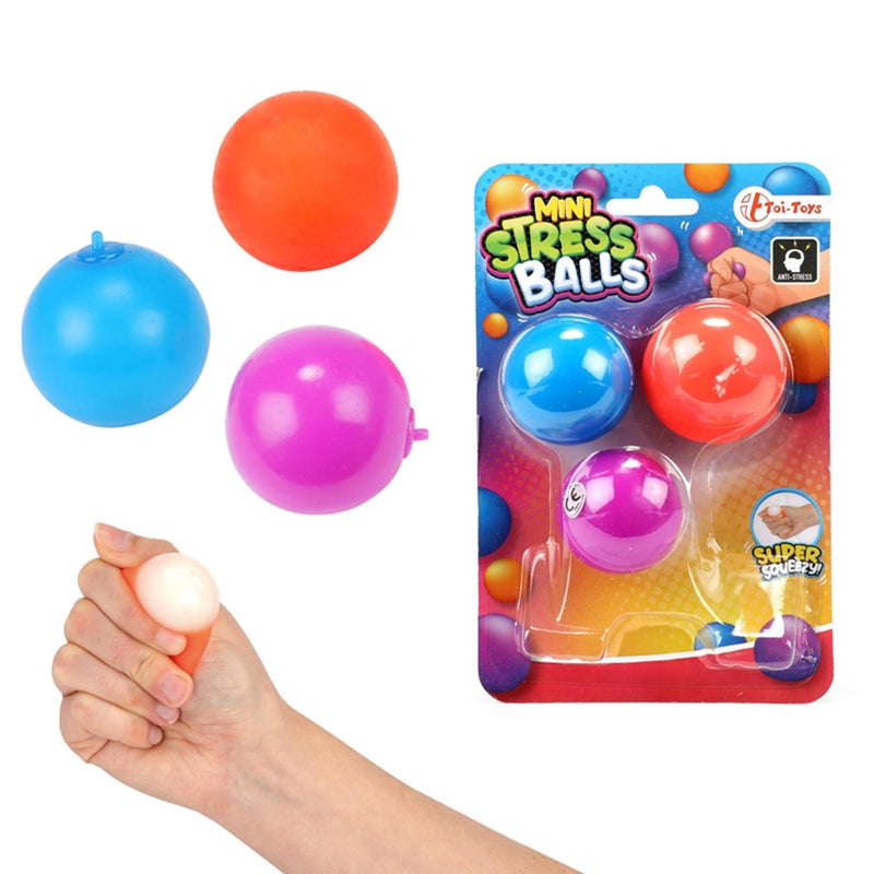 Load image into Gallery viewer, Toi-toys mini anti stressbal 4 cm 3 stuks