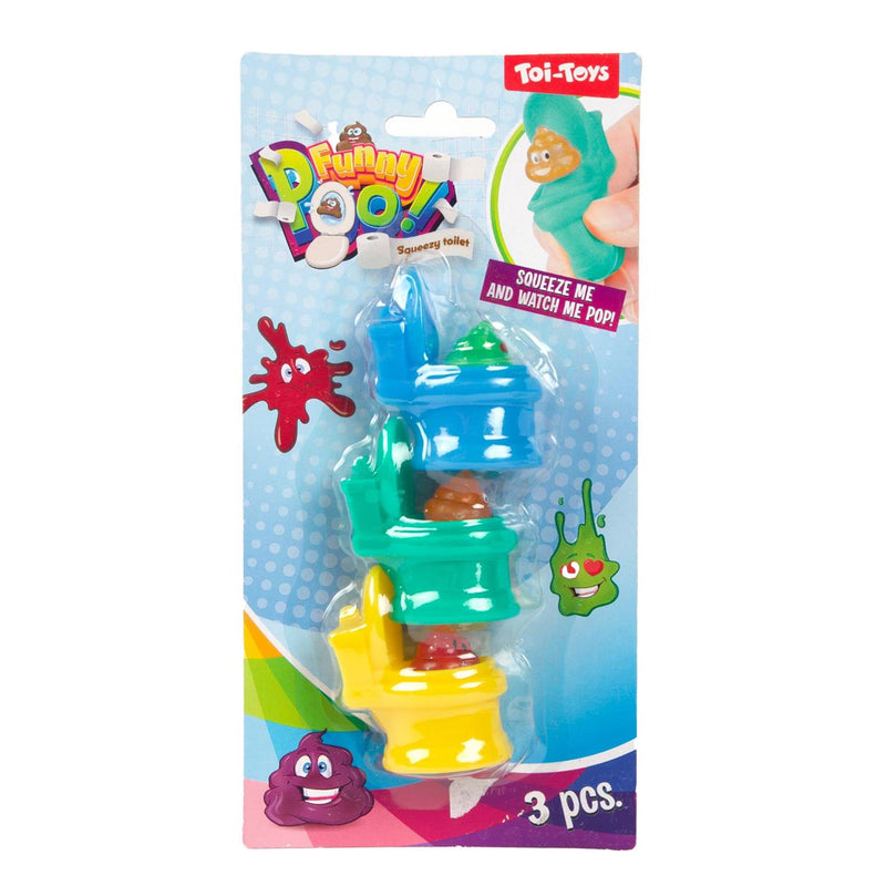 Afbeelding laden in galerijviewer, Toi-toys funny poo knijptoiletten glitter drol set van 3 stuks 2 assorti
