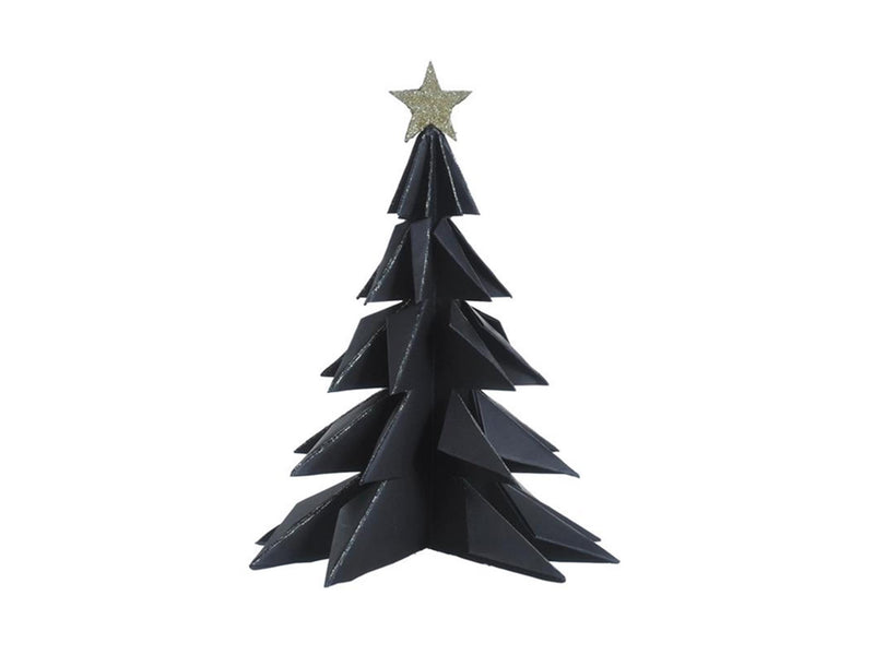 Load image into Gallery viewer, House of nature deco kerstboom papier 28cm zwart