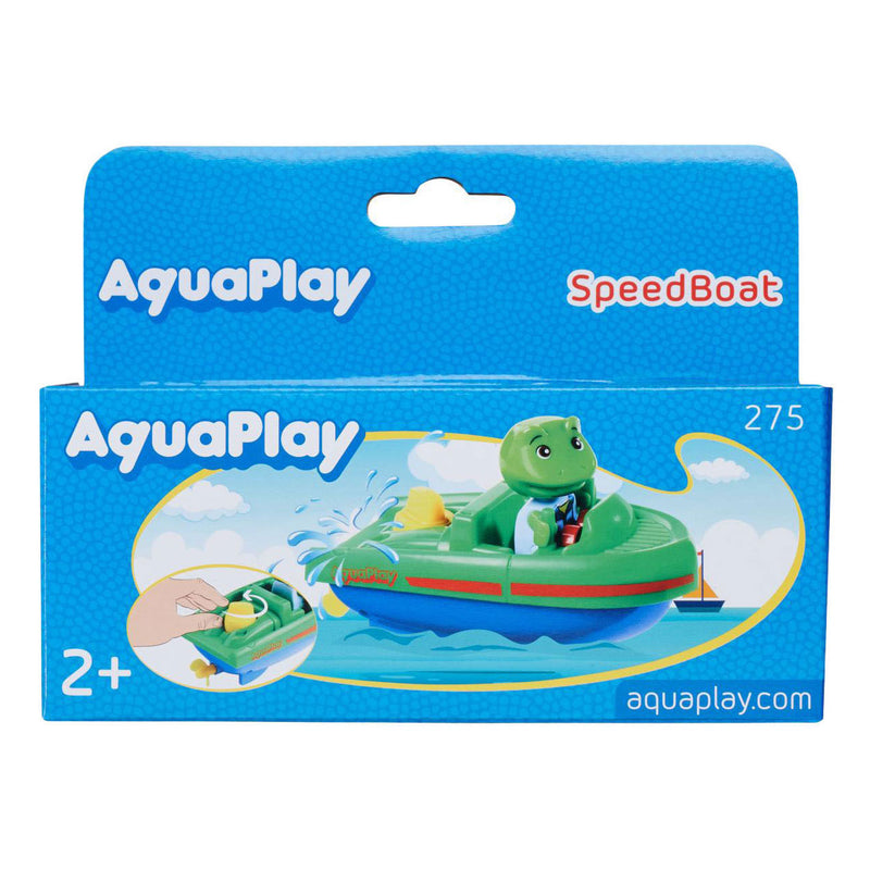 Load image into Gallery viewer, Aquaplay - waterbaanaccessoire - sportboot met kikker - badspeelgoed - groen