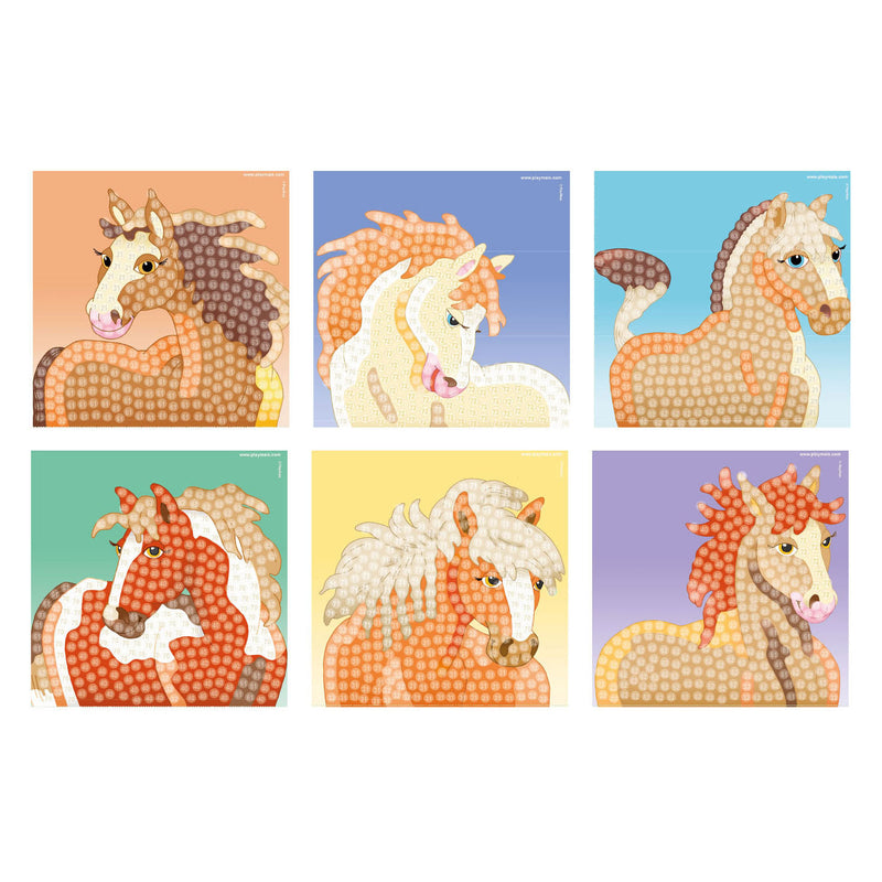 Load image into Gallery viewer, Jbm playmais trendy mosaic paarden (>3.000 stukjes)