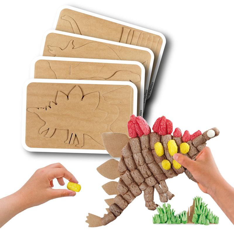 Load image into Gallery viewer, Playmais dino kaarten versieren, 4st.