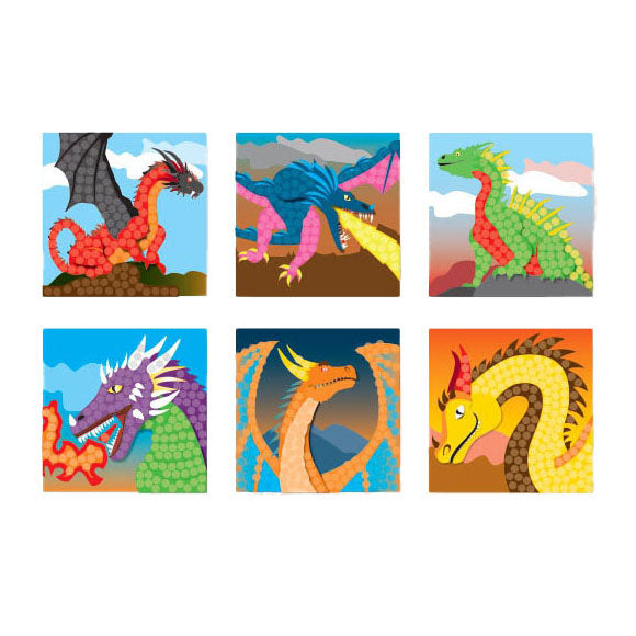 Load image into Gallery viewer, Playmais mosaic kaarten versieren fantasy dragon