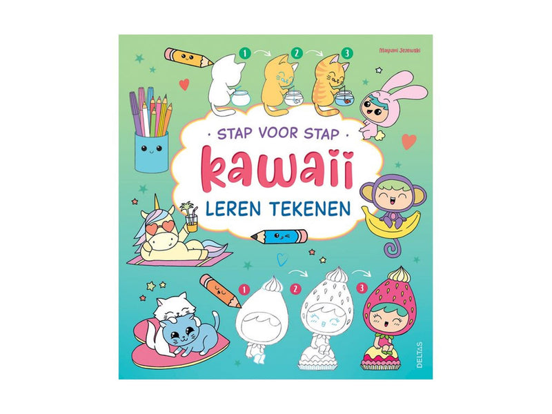Load image into Gallery viewer, Deltas stap voor stap kawaii leren tekenen