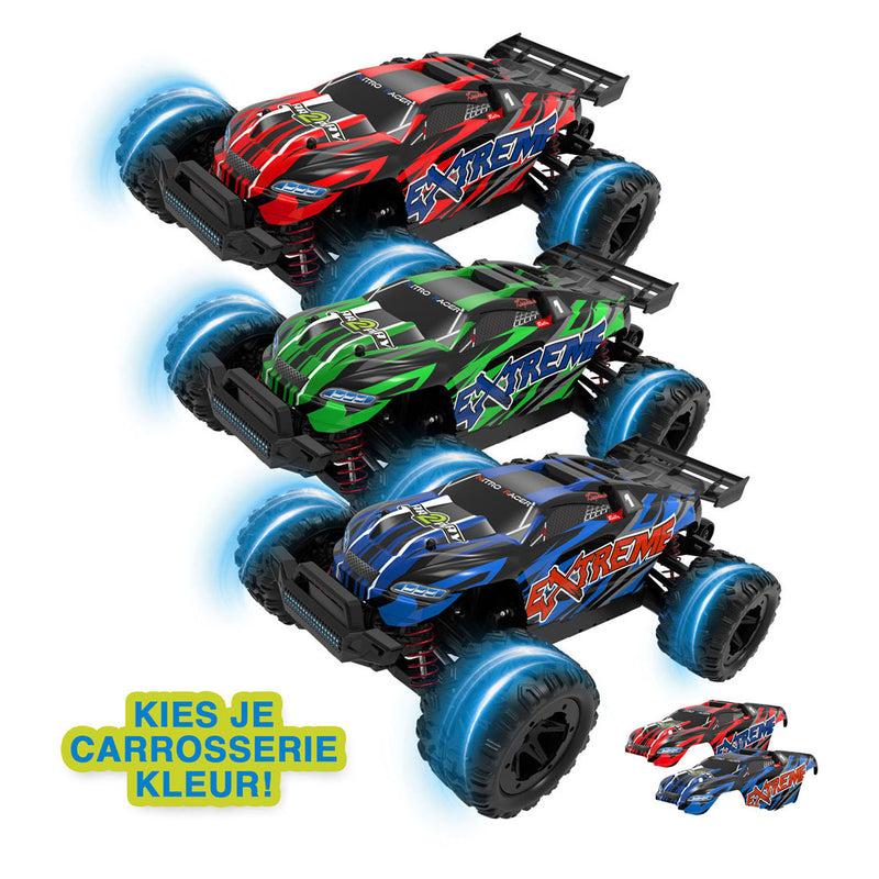 Load image into Gallery viewer, Gear2play rc nitro racer terreinwagen 1:18 - incl. 2 oplaadbare batterijen - high speed 35 km u - all weather terreinbanden