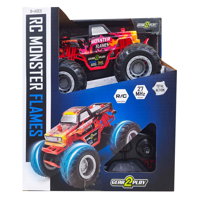Load image into Gallery viewer, Gear2play rc monster flames monstertruck 1:24 - big wheels