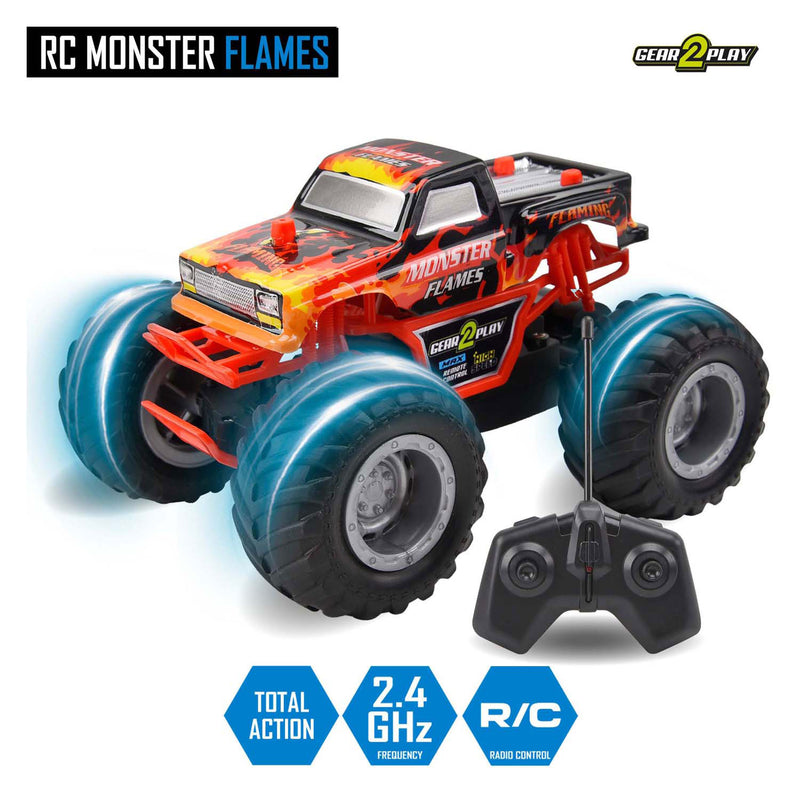 Load image into Gallery viewer, Gear2play rc monster flames monstertruck 1:24 - big wheels