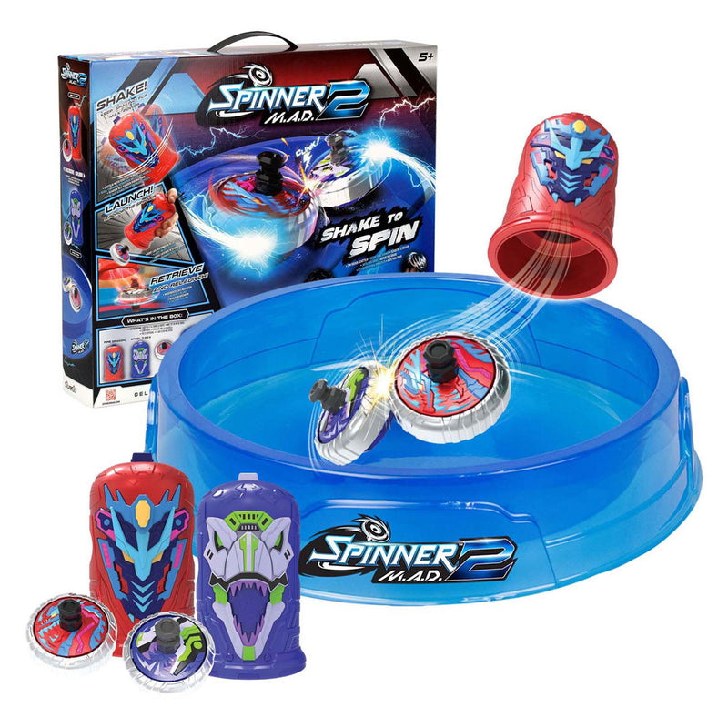 Load image into Gallery viewer, Silverlit spinner mad 2 deluxe battle pack