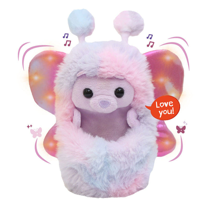Load image into Gallery viewer, Curlimals Flutter Wonders Pink Interactieve Knuffel