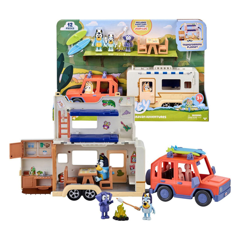 Load image into Gallery viewer, Moose toys bluey 4wd auto en kampeeravonturen deluxe speelset