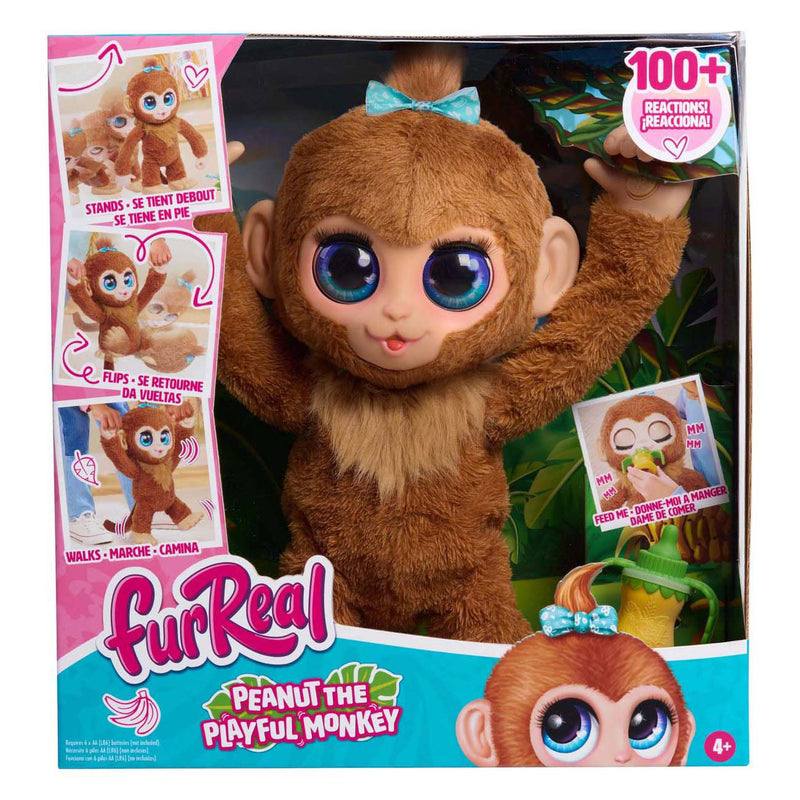 Load image into Gallery viewer, Just play furreal peanut the playful monkey - interactieve pluchen knuffelaap