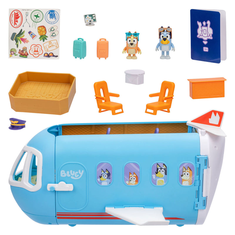 Load image into Gallery viewer, Moose toys bluey 3in1 vliegtuig met 2 speelfiguren