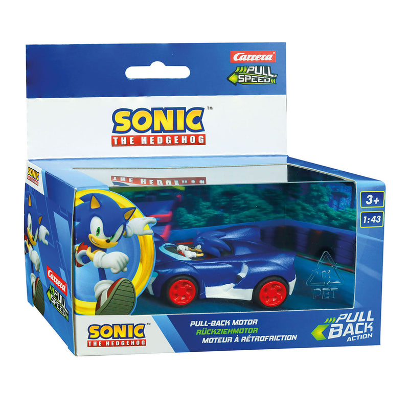 Load image into Gallery viewer, Carrera pull back auto team sonic racing - sonic speed star