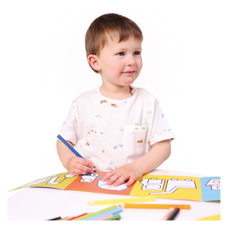 Load image into Gallery viewer, Banana panda - kleurboekje klaar om voertuigen te tekenen