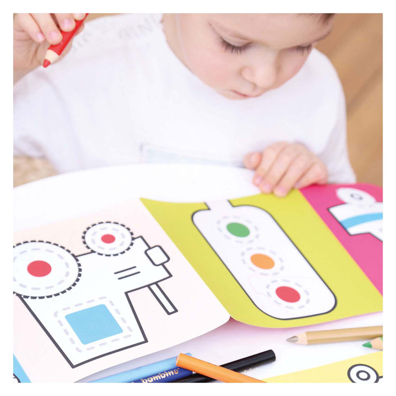 Load image into Gallery viewer, Banana panda - kleurboekje klaar om werkvoertuigen te tekenen