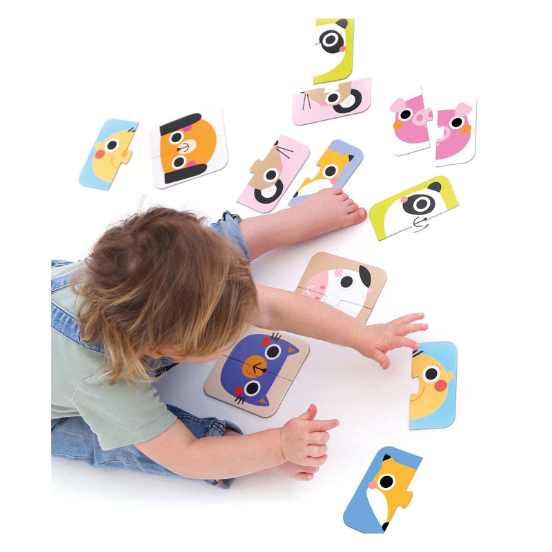 Load image into Gallery viewer, Banana panda - on-the-go puzzel halve gezichten - 16st.