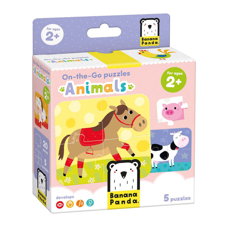 Load image into Gallery viewer, Banana panda - on-the-go puzzel dieren - 16st.