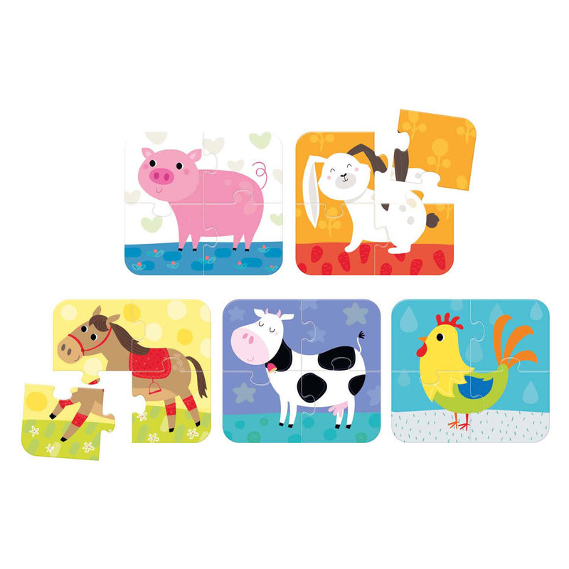 Load image into Gallery viewer, Banana panda - on-the-go puzzel dieren - 16st.