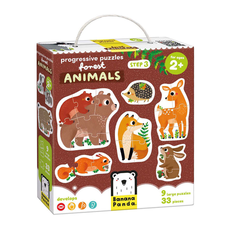 Load image into Gallery viewer, Banana panda - oplopende puzzels bosdieren - 33st.