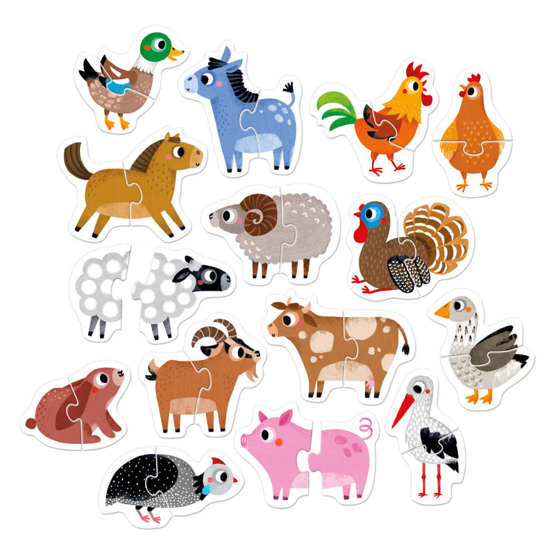 Load image into Gallery viewer, Banana panda - oplopende puzzels boerderijdieren - 33st.