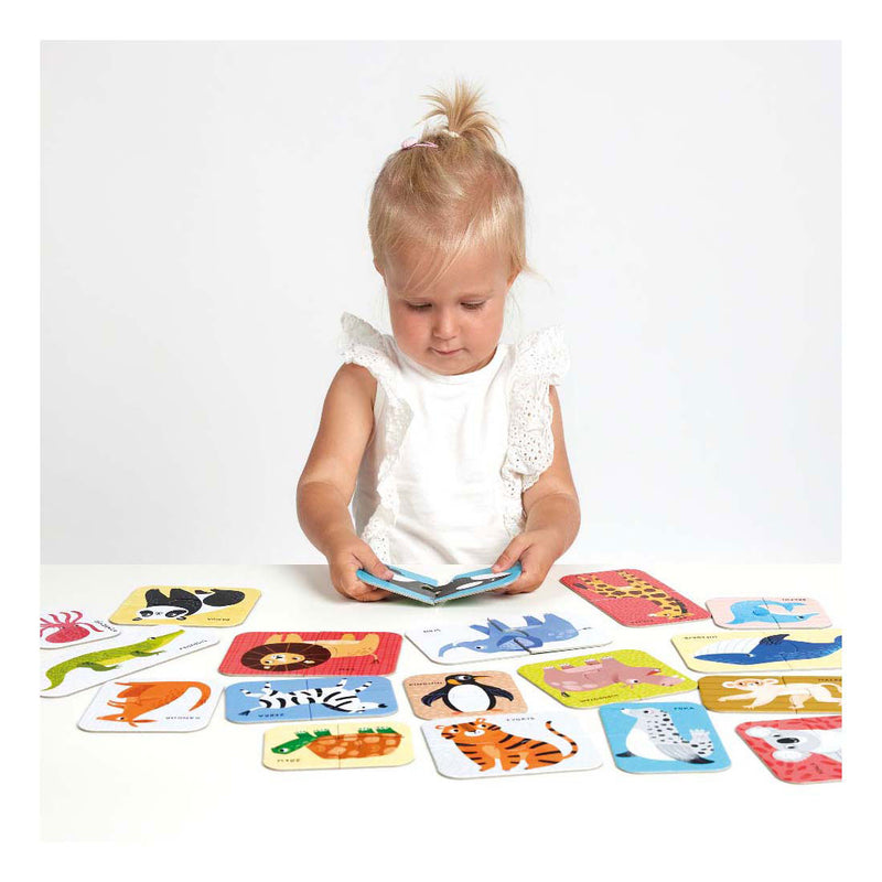 Load image into Gallery viewer, Banana panda - puzzelparen wilde dieren - 18dlg.