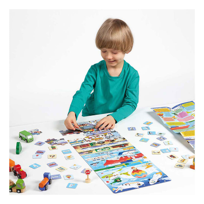 Afbeelding laden in galerijviewer, Banana panda puzzel transport educatief speelgoed voertuigen 60 stukjes.