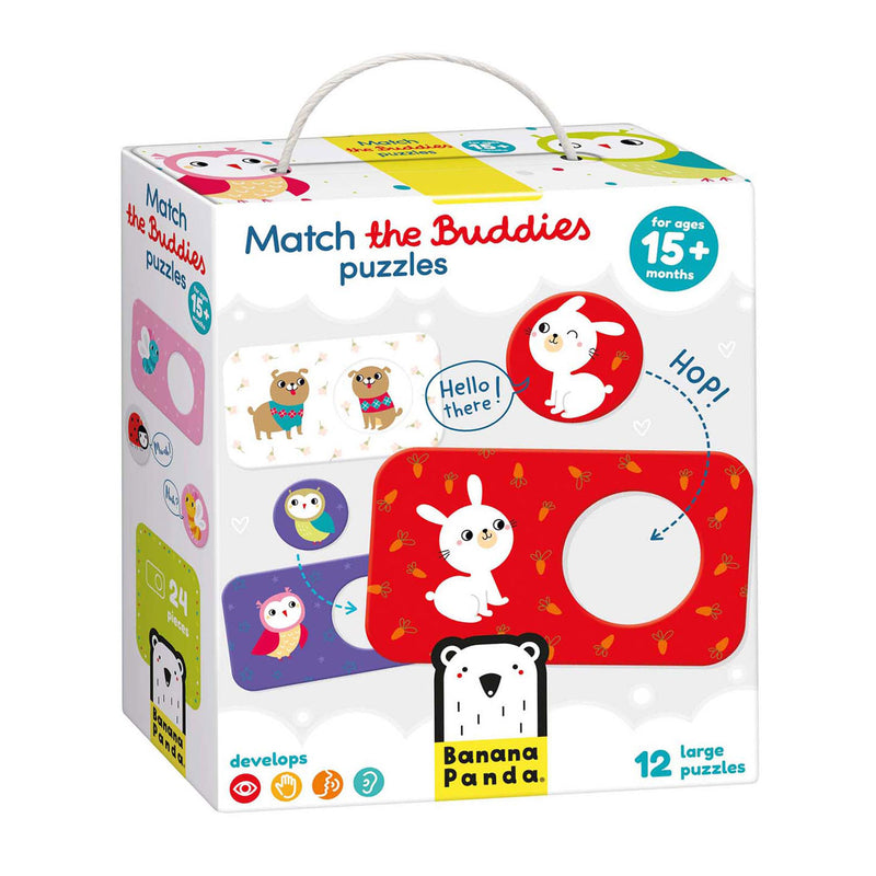 Load image into Gallery viewer, Banana panda - zoek dezelfde vriendjes puzzels - 12st.