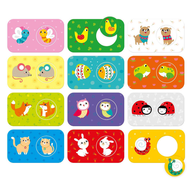Load image into Gallery viewer, Banana panda - zoek dezelfde vriendjes puzzels - 12st.