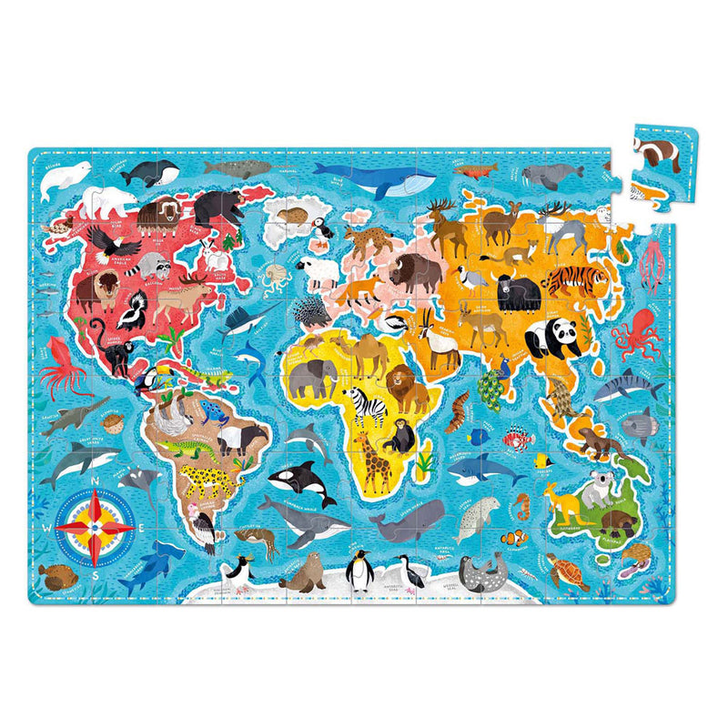 Load image into Gallery viewer, Banana panda puzzelliefde dieren over de wereld (60 pcs).