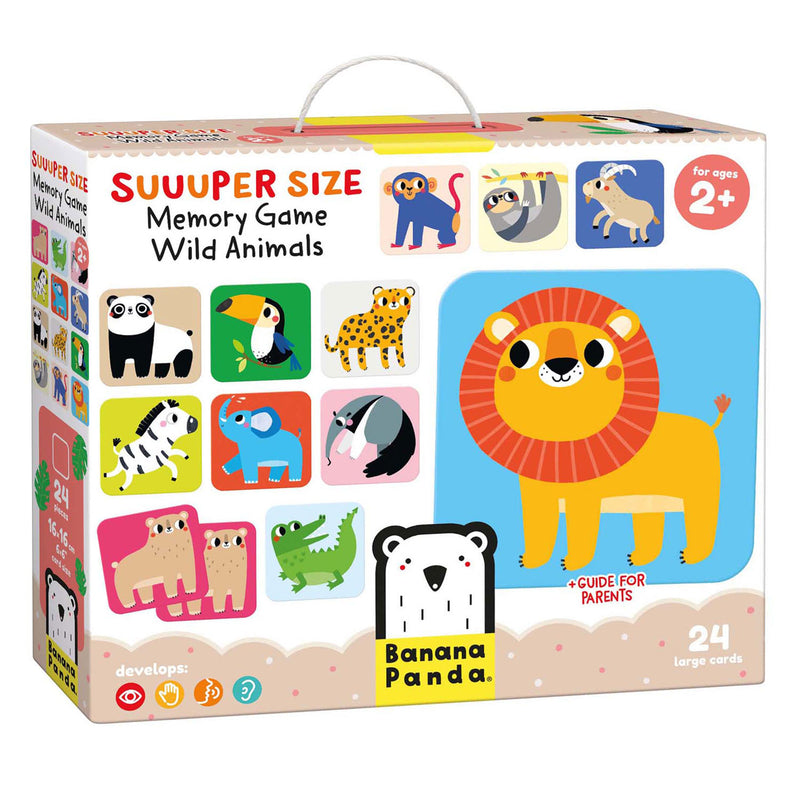Load image into Gallery viewer, Banana panda - grote memory spel wilde dieren - 24st.