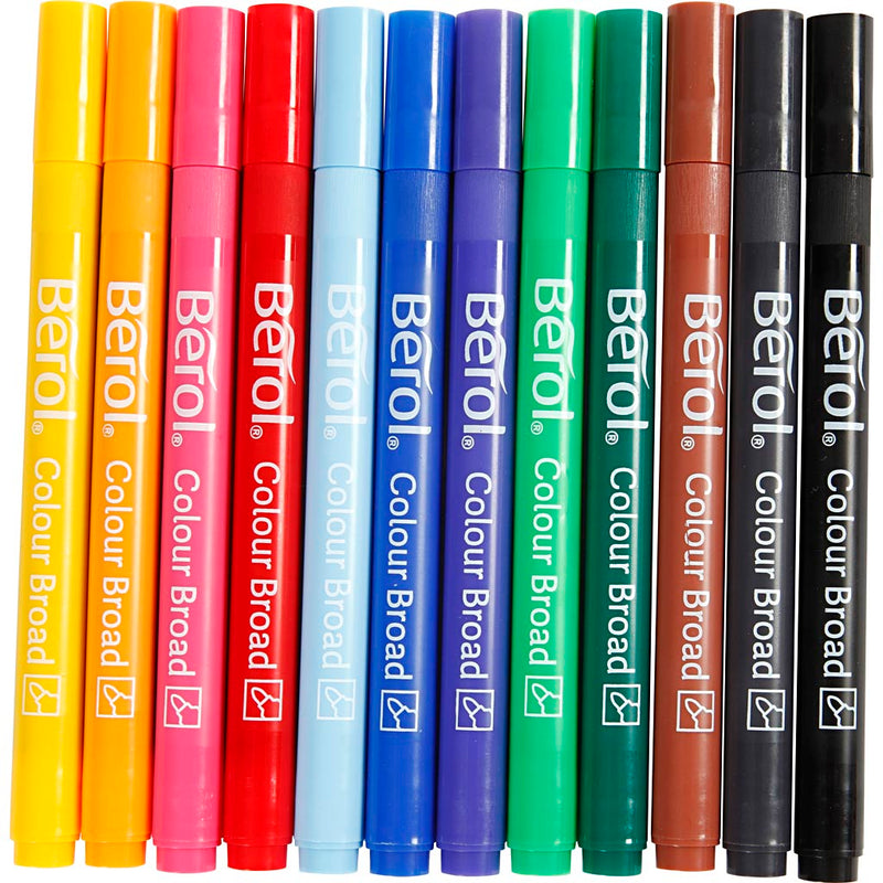 Afbeelding laden in galerijviewer, Https: www.cchobby.nl berol-stift-d-10-mm-lijndikte-1-1-7-mm-diverse-kleuren-12-stuk-1-doos-37270