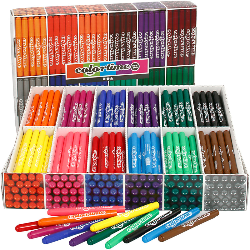 Afbeelding laden in galerijviewer, Https: www.cchobby.nl colortime-stiften-lijndikte-5-mm-diverse-kleuren-576-stuk-1-doos