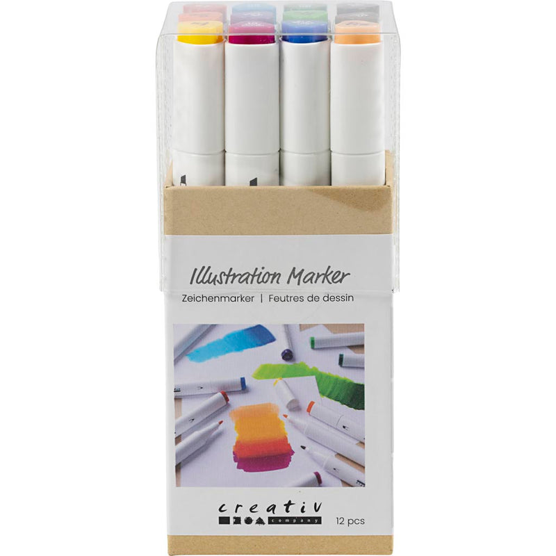 Load image into Gallery viewer, Creativ company http: www.cchobby.nl tekenstift-lijndikte-1-8-mm-standaardkleuren-12-stuk-1-doos