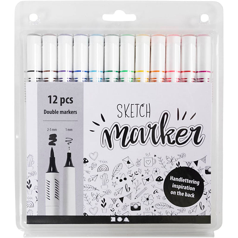 Load image into Gallery viewer, Creativ company schets markers kleur, 12st.