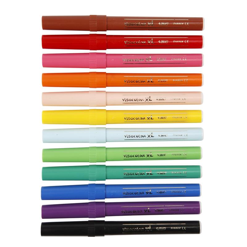 Load image into Gallery viewer, Bic http: www.cchobby.nl -visa-kleur-marker-lijndikte-3-mm-diverse-kleuren-12-stuk-1-doos