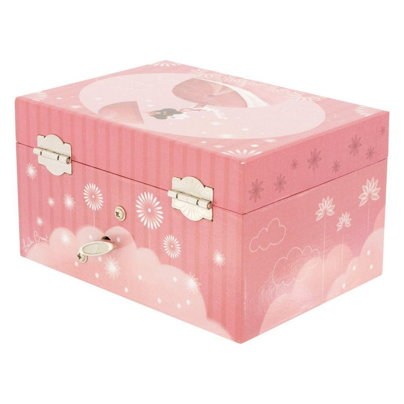 Load image into Gallery viewer, Ulysse sieradendoosje met muziek met ballerina parasol roze