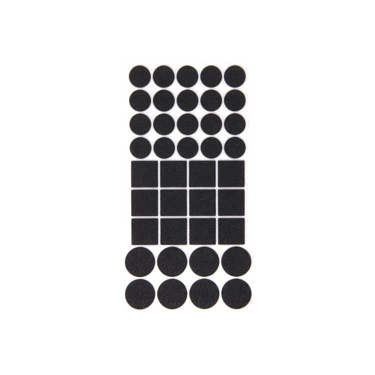 Load image into Gallery viewer, Mack 1069036 - assortiment zelfklevend vilt zwart | 12 stuks