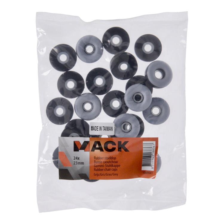 Load image into Gallery viewer, Mack 1069041 - stoeldop rubber grijs ø 23 mm 24 st pcs | 6 stuks