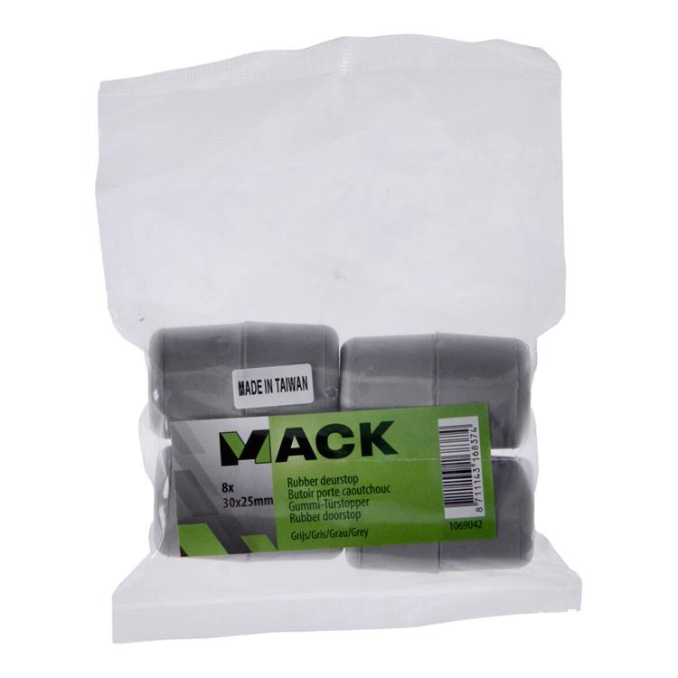 Load image into Gallery viewer, Mack 1069042 - deurstop rubber grijs 30 x 25 mm 8 st pcs | 6 stuks