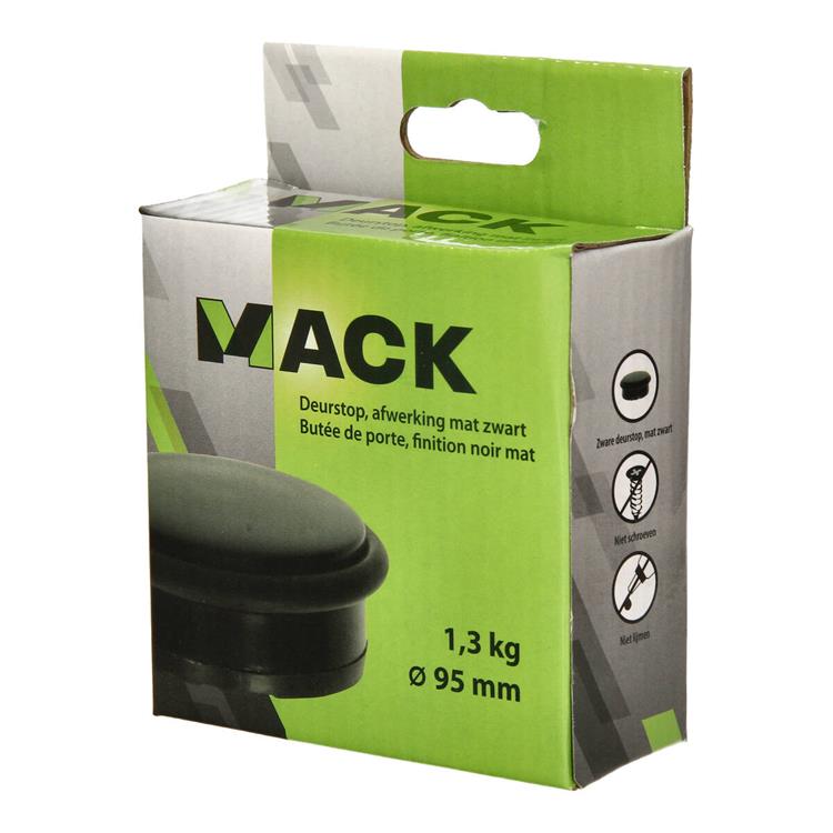 Load image into Gallery viewer, Mack 1069043 - zware deurstop zwart 1,3 kg ø 95mm hoogte 35mm | 6 stuks