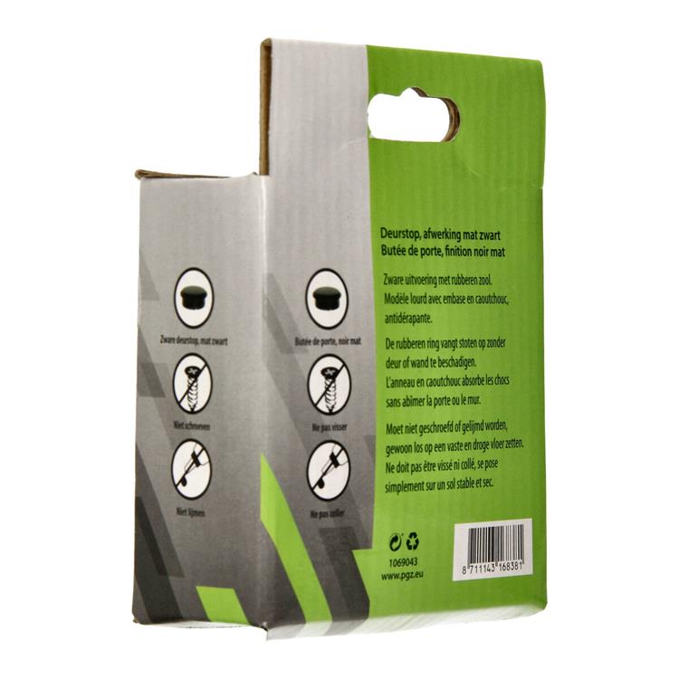 Load image into Gallery viewer, Mack 1069043 - zware deurstop zwart 1,3 kg ø 95mm hoogte 35mm | 6 stuks