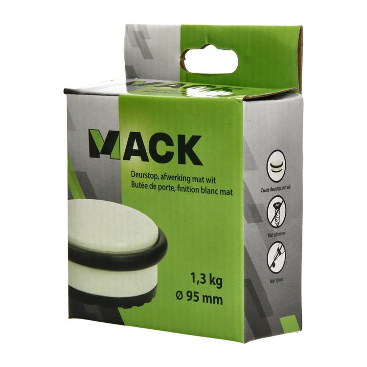 Load image into Gallery viewer, Mack 1069044 - zware deurstop wit 1,3 kg ø 95mm hoogte 35mm | 6 stuks