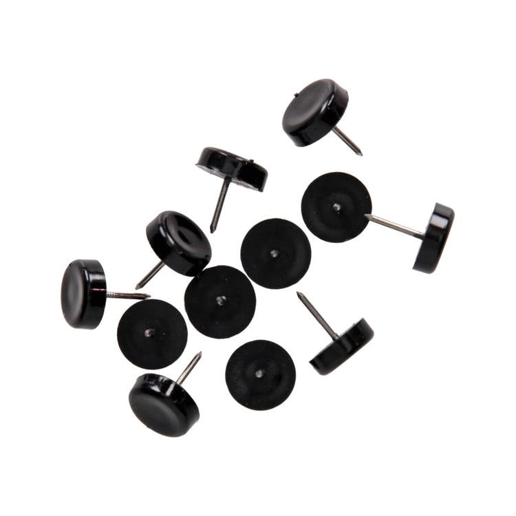 Load image into Gallery viewer, Mack 1066768 - stoelglijder nagel kunststof zwart ø 19 mm 12 st pcs | 6 stuks